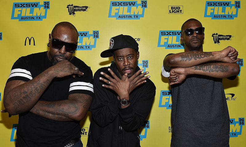Recording artists Sleepy Brown, Ray Murray and Rico Wade of Organized Noize attend the screening of The Art of Organized Noize during the 2016 SXSW Music, Film + Interactive Festival at the Paramount Theatre in Austin, Texas, on March 15, 2016.Mike Windle/Getty Images for SXSW